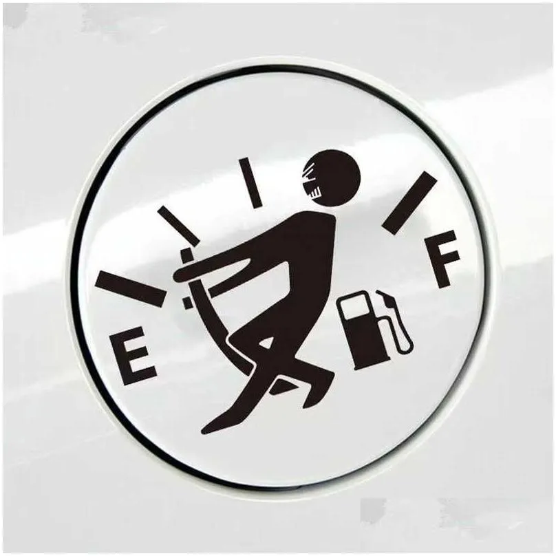 Car Stickers New 2023 Funny Car Sticker Pl Fuel Tank Pointer To Fl Hellaf Reflective Vinyl Decal Wholesale Drop Delivery Automobiles M Dhwpq