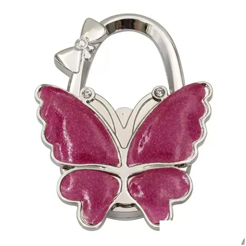 Hooks & Rails Hook Butterfly Handbag Hanger Glossy Matte Foldable Table For Bag Purse Fy3424 0605 Drop Delivery Home Garden Housekeepi Dhasi