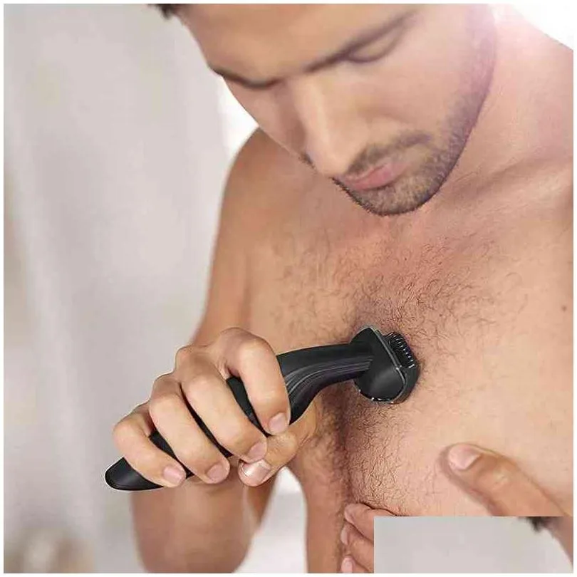 Electric Shavers Pro Face Beard Shaving Hine Electric Razor Hair Trimmer Bodygroom Kit Shaver For Men Body Back 100-240V Rechargeable Dh7Qt