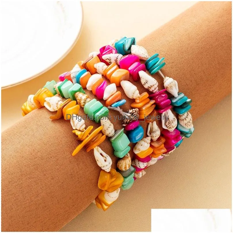 Charm Bracelets Natural Crystal Irregar Gravel Bracelet Candy Colors Bracelets For Women Jewelry Drop Delivery Jewelry Bracelets Dhdsx