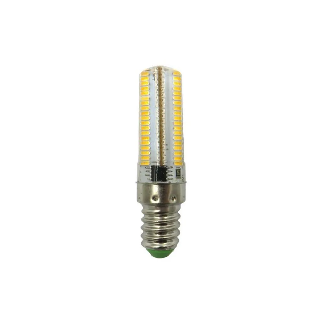 Led Bulbs Dimming Led Mini Bb Crystal Clear Sile Corn Light 3014 Smd 152 Ac220V / Ac110V For Chandelier E14 G9 G4 Drop Delivery Lights Dhjtf