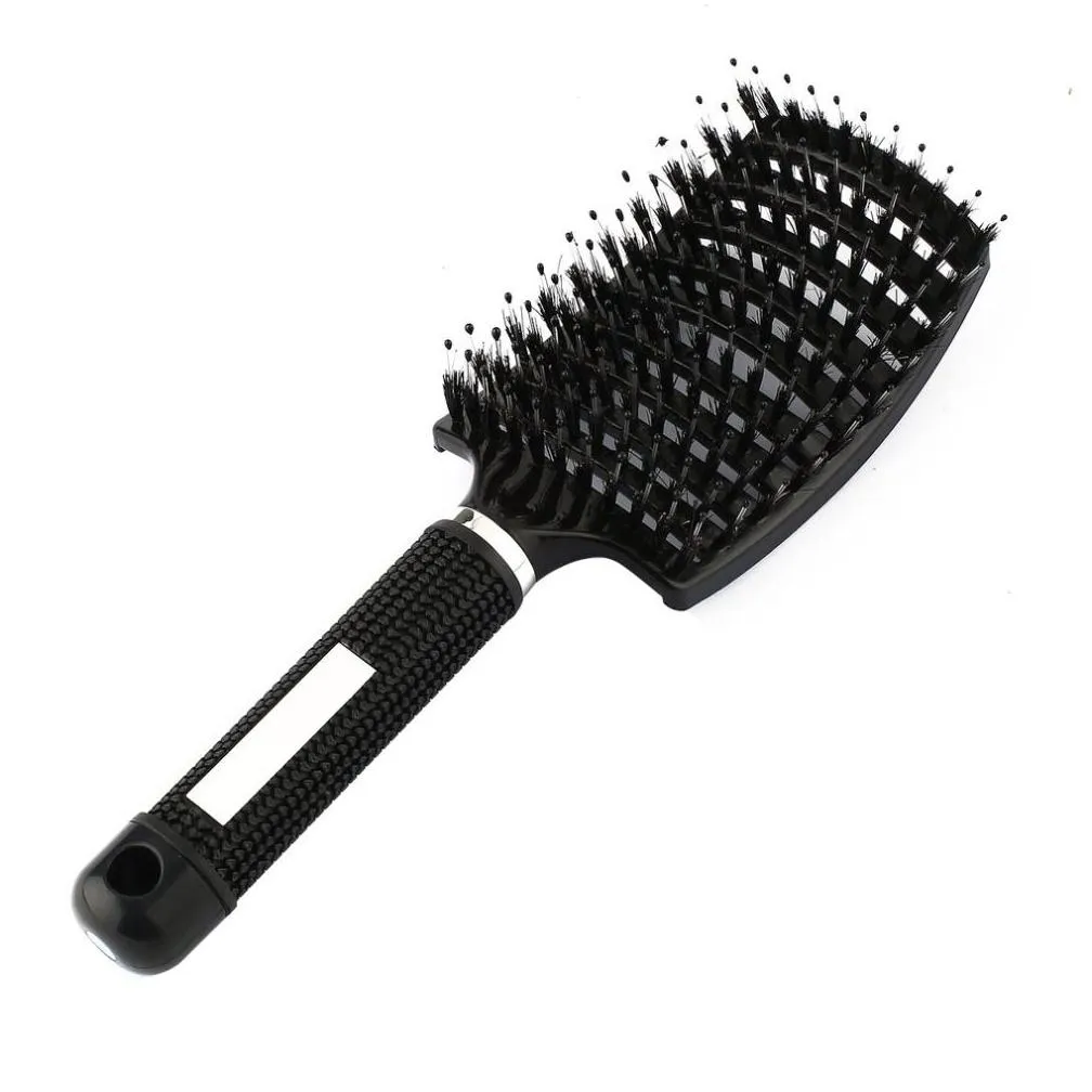 Hair Brushes Pro Hair Scalp Mas Comb Hairbrush Bristle Nylon Women Wet Curly De Brush For Salon Hairdressing Styling Drop Delivery Hai Dhhkw