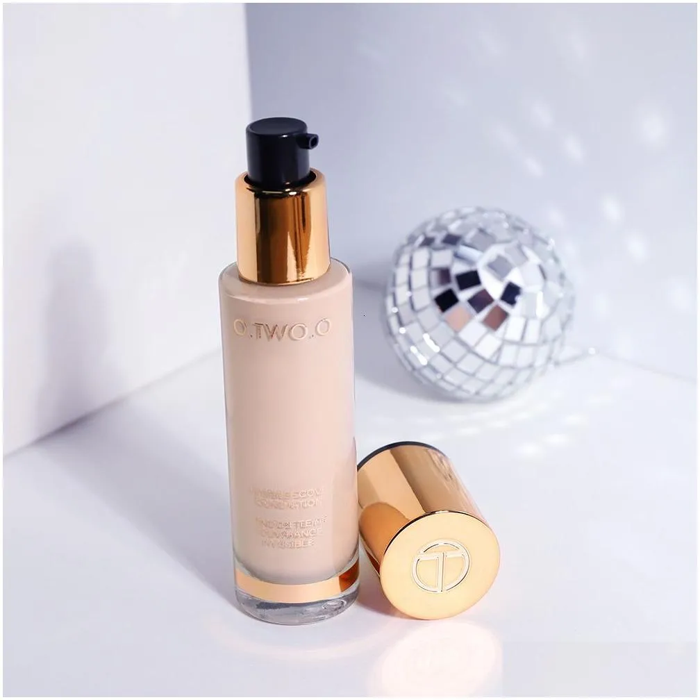 Foundation O Two 8 Colors Liquid Make Up Concealer Whitening Moisturizer Oil Control Waterproof Face Care 230801 Drop Delivery Dh9Ao