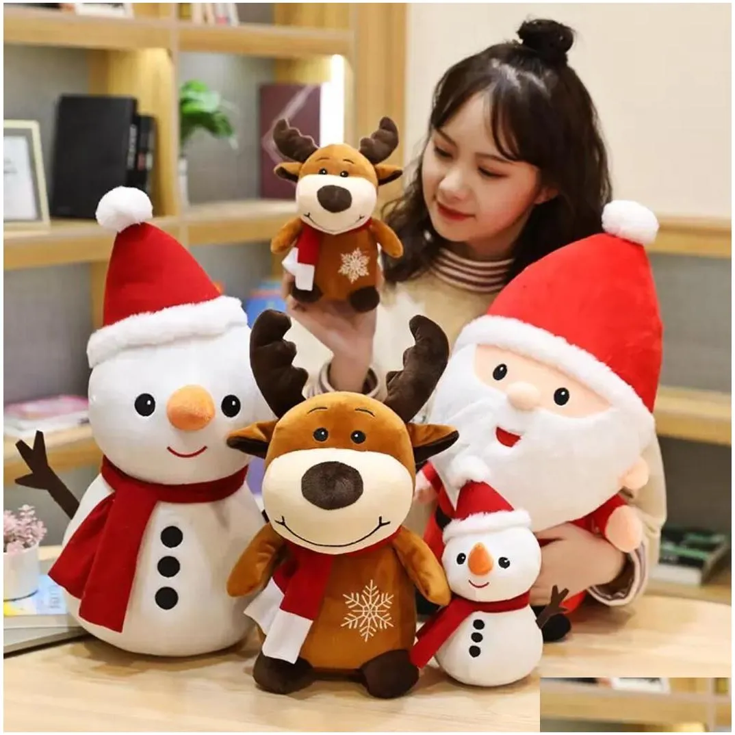 Christmas Decorations Christmas Party P Toy Cute Little Deer Doll Valentines Day Angel Dolls Slee Pillow Soft Stuffed Animals Soothing Dhhix