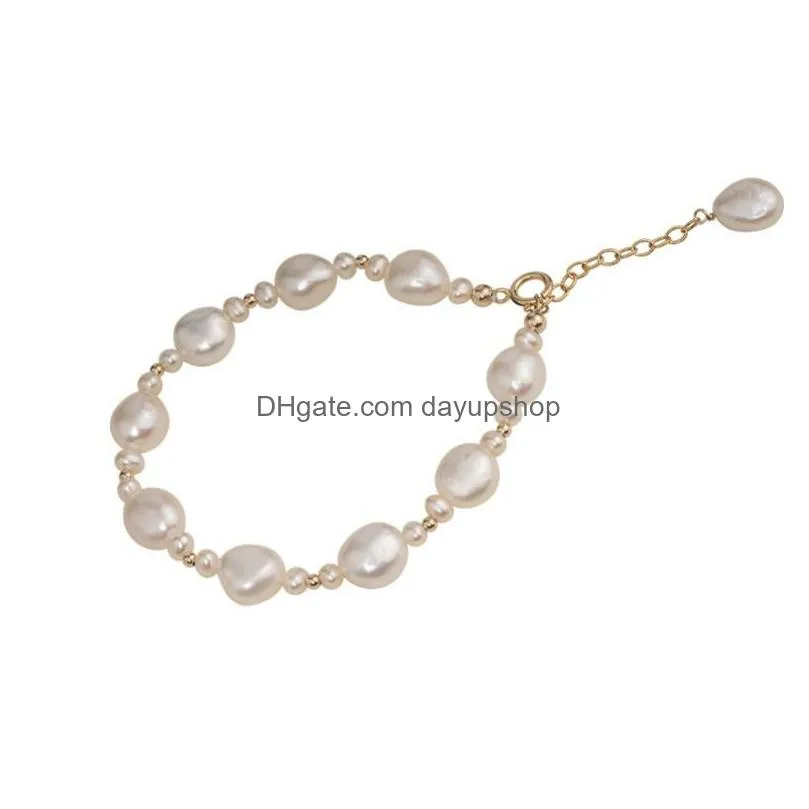 Chain Irregar Baroque Freshwater Pearl Bracelet Adjustable Bracelets Fashion Jewelry For Drop Delivery Jewelry Bracelets Dhgqy