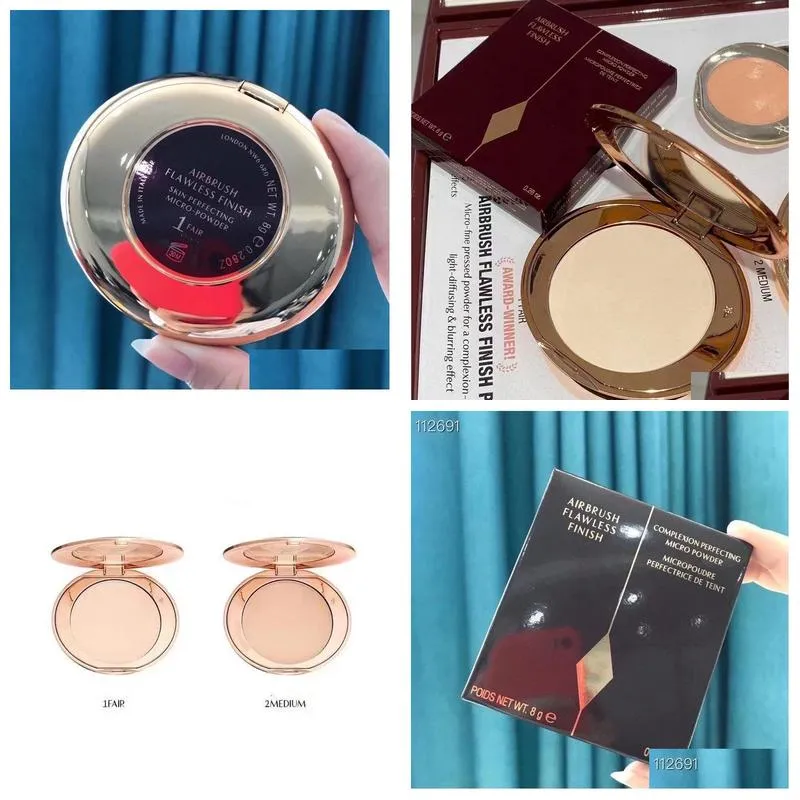 top quality brand complexion perfecting micro powder airbrush flawless finish 8g fair medium 2 color face makeup