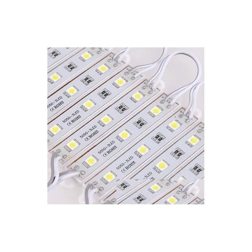 Led Modules 20Pcsstring 3 Led 5050 Smd Mode Rgb Waterproof Light Lamp Strip Dc 12V Advertise 400Pcs4492238 Drop Delivery Lights Lighti Dhrl1