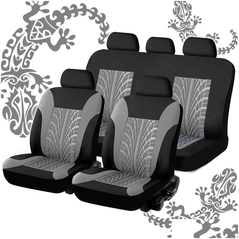 Car Seat Covers New 4/9Pcs Car Seat Ers Set Fit Most Cars Styling Protector Four Seasons Drop Delivery Automobiles Motorcycles Interio Dhk3L