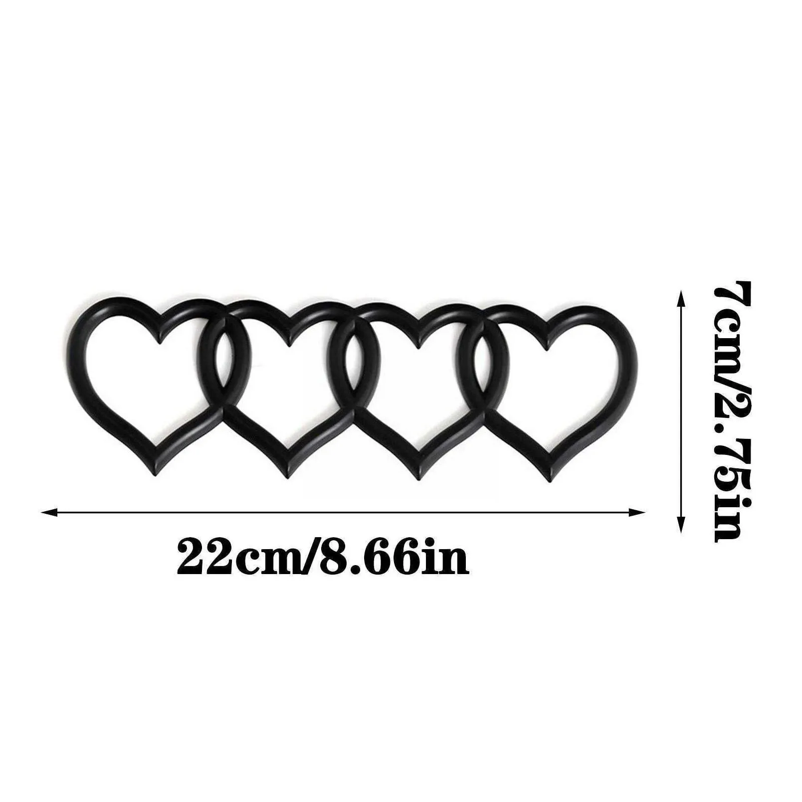 Car Stickers New Car Sticker Love Heart Rear Trunk Tail Label Badge Emblem Decal For Replacement Accessories V4M3 Drop Delivery Automo Dheol