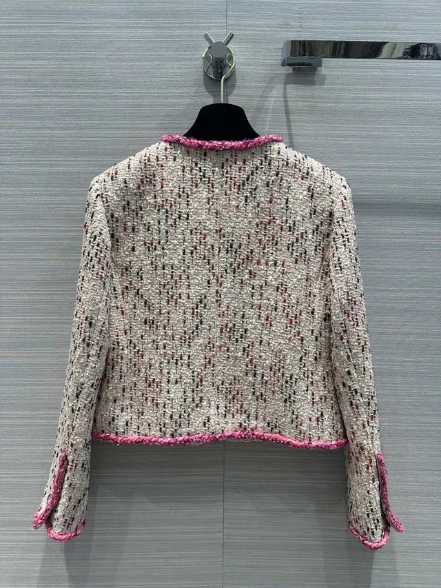 2024 New Spring Autumn Milan Runway Jackets O Neck Long Sleeve Brand Same Style Coats Women's Designer Outerwear