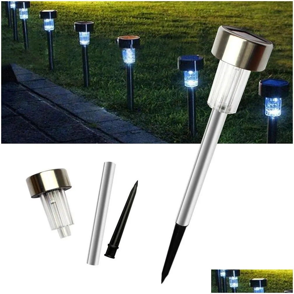 Lawn Lamps Brelong Led Solar Waterproof Lawn Light Into The Ground Control Outdoor Garden Placement Lights Rgb / White Size Optional D Dhr9W