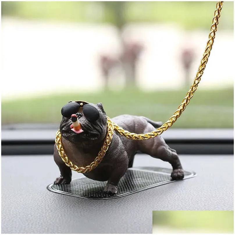 Other Interior Accessories New Car Dashboard Ornament Bly Pitbl Dog Doll Interior Accessories Ornaments Cute Chritmas Gift Creative Ho Dhoxr