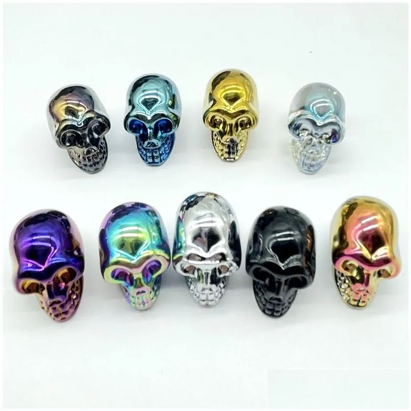 Glass Mini Wholesale Fashion Glass Skl Plating Crystal Rainbow Skeleton Charm Ornaments Jewelry Accessory Birthday Gift Drop Delivery Dhoin