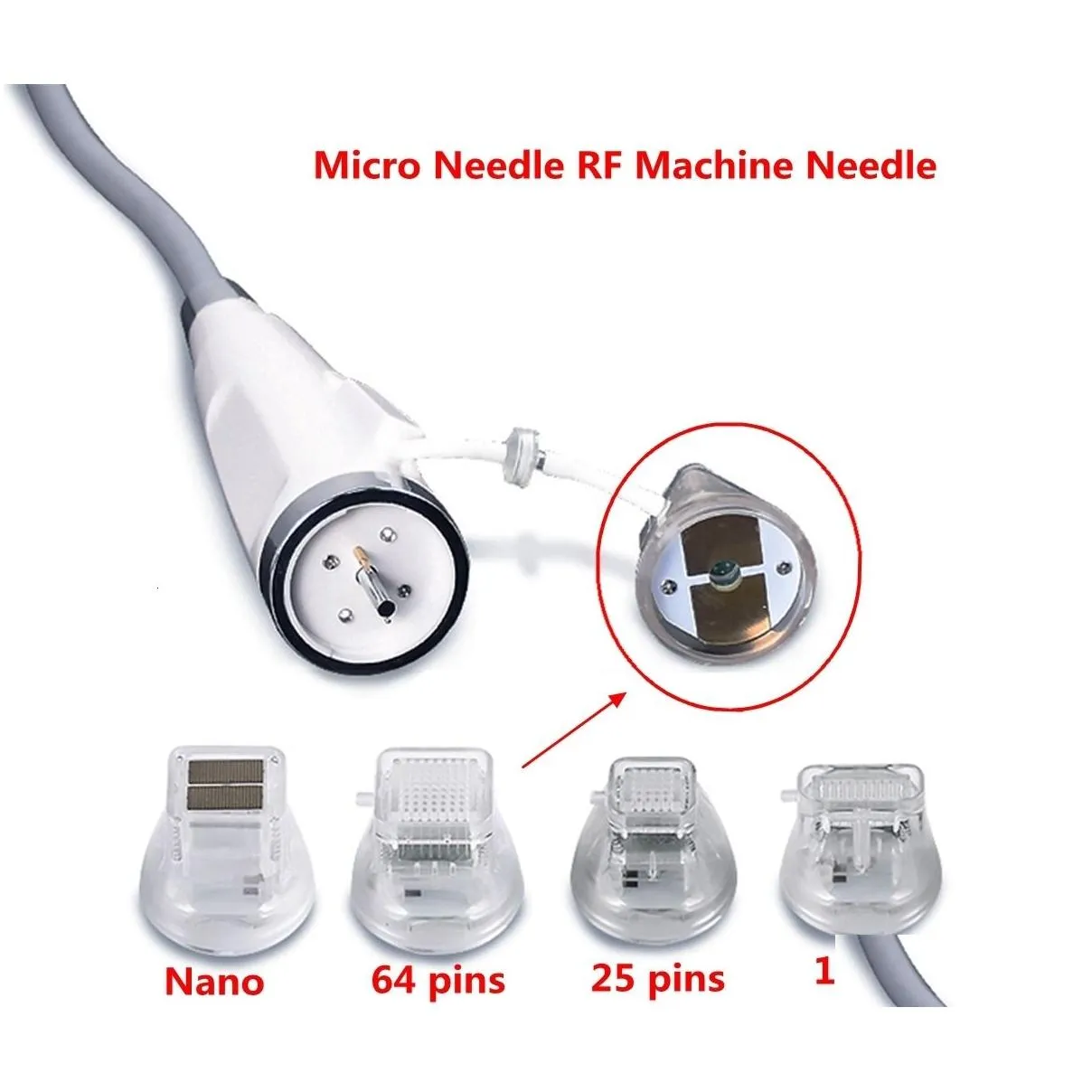 Face Care Devices 10Pcs 10 Needles 25 Pins 64 Nano Fractional Micro-Needle Rf Skin Beauty Hine Microneedle Drop Delivery Dhbqj
