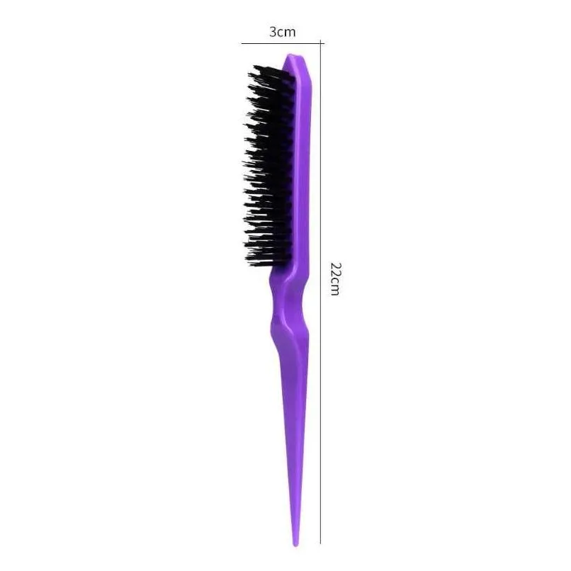 Hair Brushes Professional Hair Brushes Comb Teasing Back Combing Brush Slim Line Styling Tools 6 Colors Drop Delivery Hair Products Ha Dhdtw