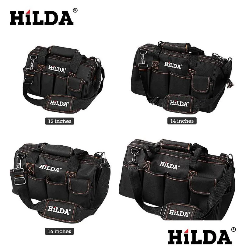 Tool Bag Hilda Kit Waterproof Men Canvas Electrician Hardware Large Capacity Travel S Size 12 14 16Inch 220831 Drop Delivery Dhgpn