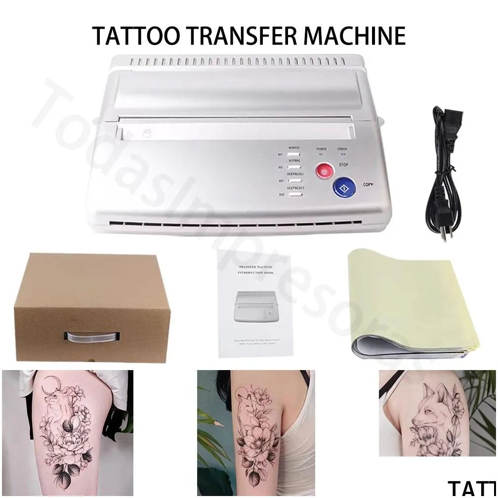 Printers Professional Tattoo Stencil Maker Transfer Hine Flash Thermal Copier Printer Supplies A4 Tool Paper Tatuaje Herramienta Drop Dh4Tg