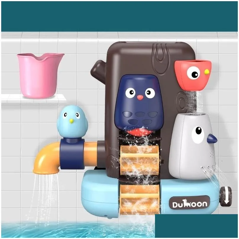 Bath Toys Qwz Pipeline Water Spray Shower Game Elephant Baby Toy For Children Swimming Bathroom Bathing Kids Drop Delivery Dh0Is