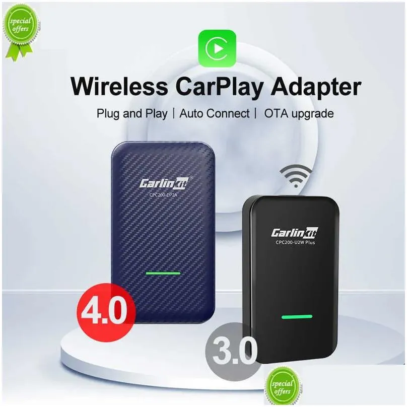 Car Tissue Box New Carlinkit 4.0 Wireless Android Adapter 3.0 2 In 1 For Appleaddandroid Carplay Ai Box Usb Dongle Vw Benz Kia Drop De Dhuct