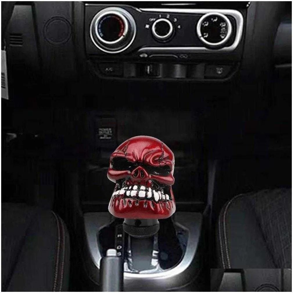 Shift Knob New Racing Skl Shape Head Shift Knob Car Accessories Decoration Manual Gear Stick Shifter Drop Delivery Automobiles Motorcy Dhjvb