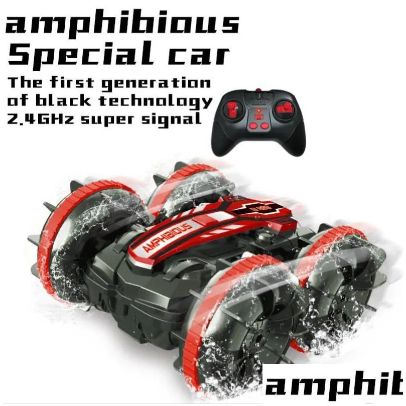 childrens gift four-wheel drive off-road vehicle remote control for street stalls amphibious dual sided driving childrens deformation remote control