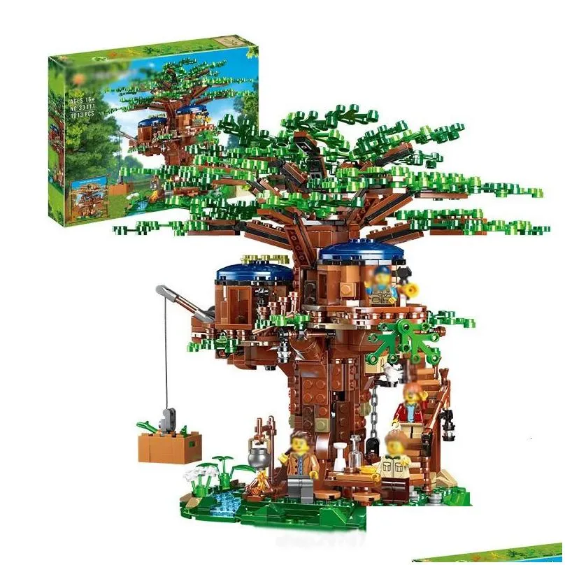Blocks Brand Moc Tree House The Time Room Building Bricks Creative Cities Street View Toys For Kids Christmas Gifts 231115 Drop Deliv Dh7Na