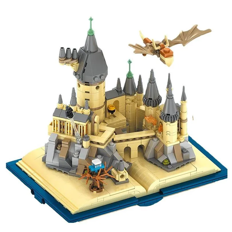 Blocks Harris School Magic Castle Book Building Block Magical Knights Forbidden Forest Ly Brick Toys For Kid Children Drop Delivery Dhj8K