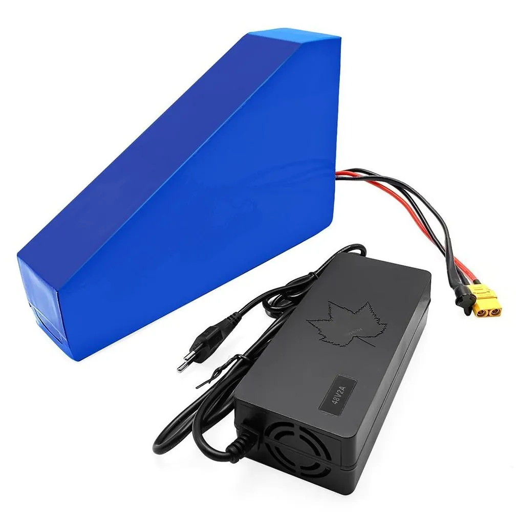 Batteries 60V 52V 48V 36V Waterproof Electric Bike Battery With Triangle Bag For 500W 750W 1000W 1500W 1800W 2000W Drop Delivery Elect Dhno2