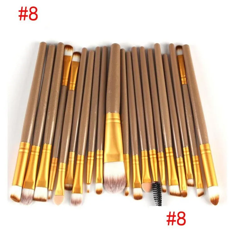 Makeup Brushes Most 21Style Different Colors Makeup Brushes 20Pcs1Set Ber Eyeshadow Outline Mix Together2468729 Drop Delivery Health B Dh8Lo