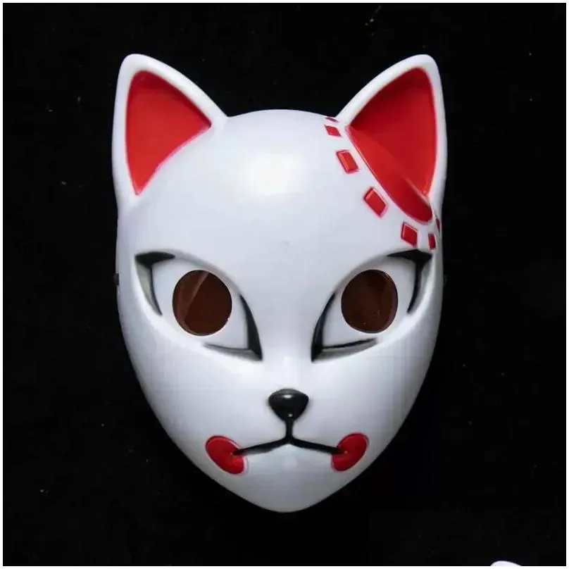 party masks demon slayer tanjirou mask sabito mascarilla anime makomo cosplay masques halloween costume mascaras led dhl ship