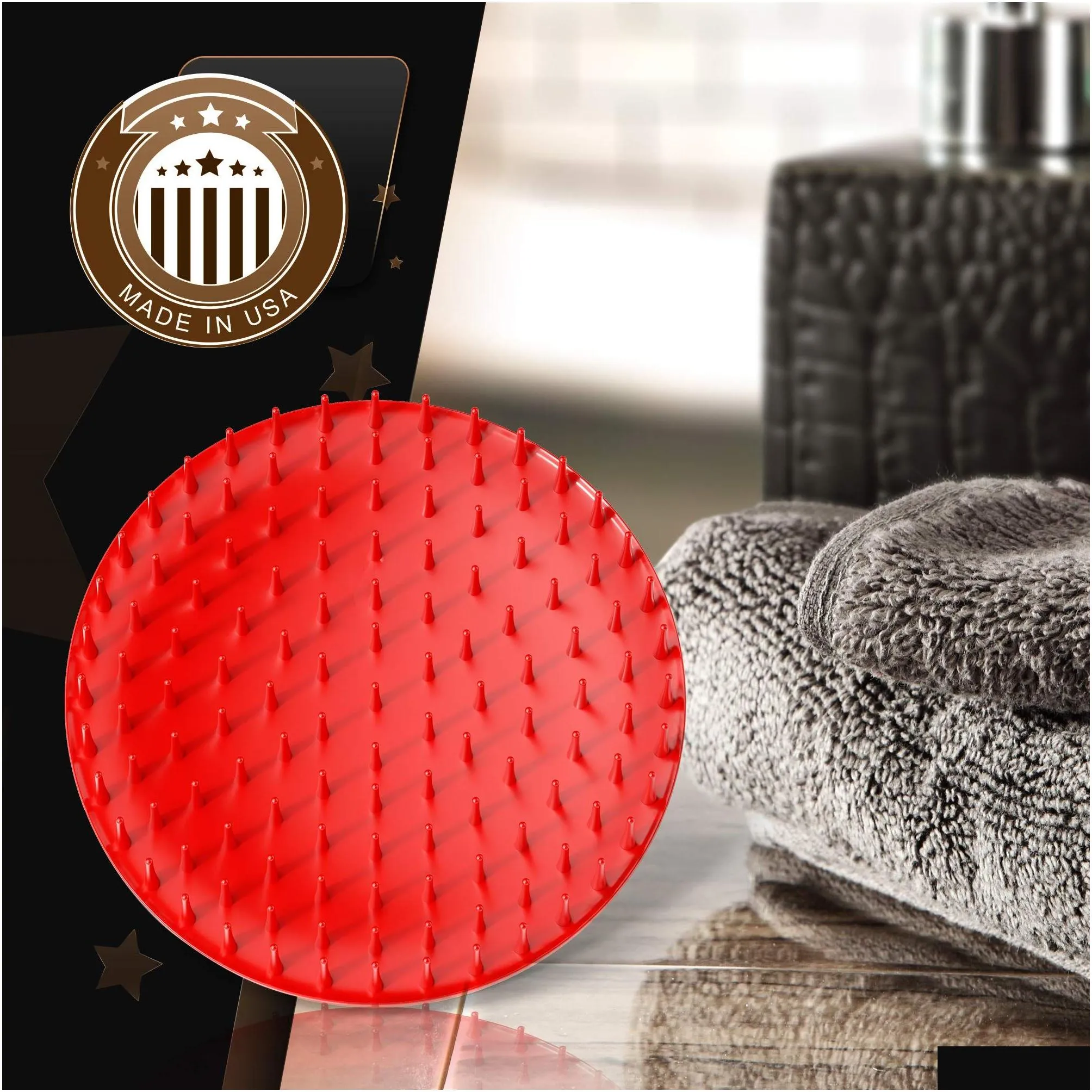 Hair Brushes L Scalp Masr And Shampoo Shower Brush Head Scrubber Beard Exfoliator Dandruff Control Red Drop Delivery 2022 Baby Dhzup