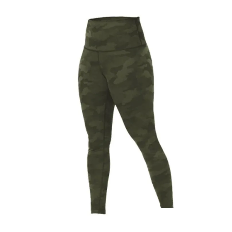 Yoga Outfit Womens Yoga Leggings Camouflage Print Women High Rise Pant Sports Pants Tight Fit Workout Clothes For Summer Drop Delivery Dhyxs