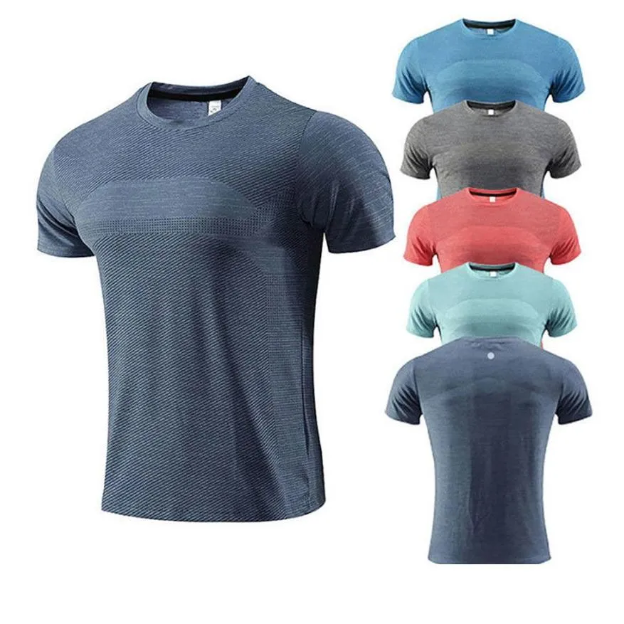 Yoga Outfit Ll Men Outdoor Shirts New Fitness Gym Football Soccer Mesh Back Sports Quick-Dry T-Shirt Skinny Male Drop Delivery Sports Dhe0C