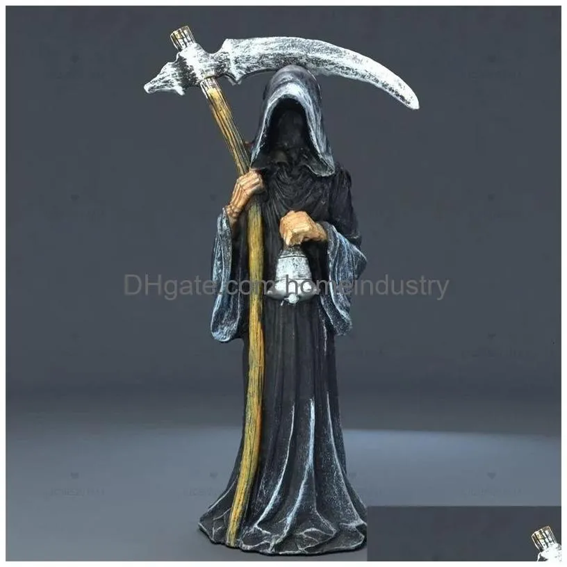 Decorative Objects & Figurines Decorative Objects Figurines Halloween Various Dark Death Ghost Resin Crafts Horror Skl Reaper Vintage Dhedh