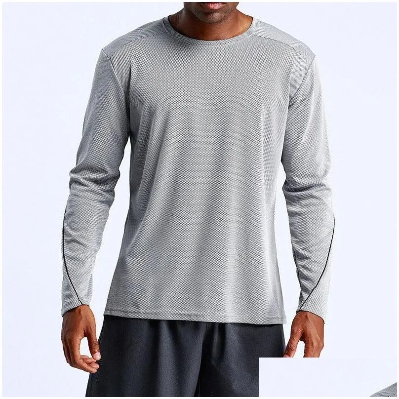 Yoga Outfit Lu115 Men Cycling Long Sleeve T-Shirts Autumn Breathable Quick Dry Anti-Swear Sport Tops Bicycle Bike Drop Delivery Sports Dhzkc