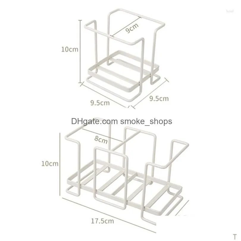 Kitchen Storage Organization Iron Cups Holder Disposable Paper Cup Dispenser Glass Rack Home Office Coffee Station Stand Organizer Dhu8R