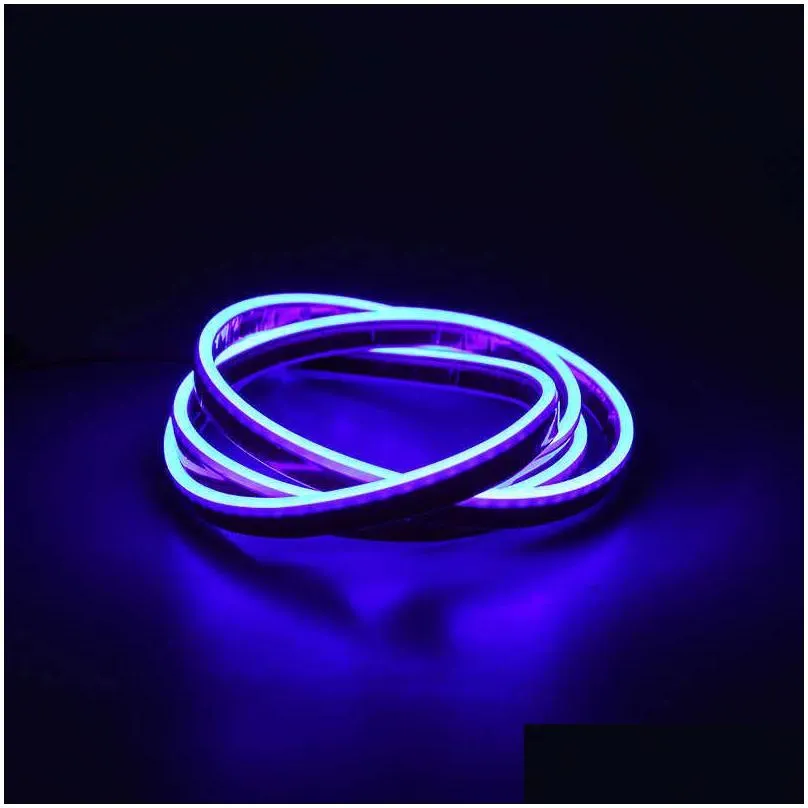 Decorative Lights New Super Bright Led Car Hood Daytime Running Light Strip Scan Lighting Decoration Ambient Neon Lamp Atmosphere Back Dhnmy