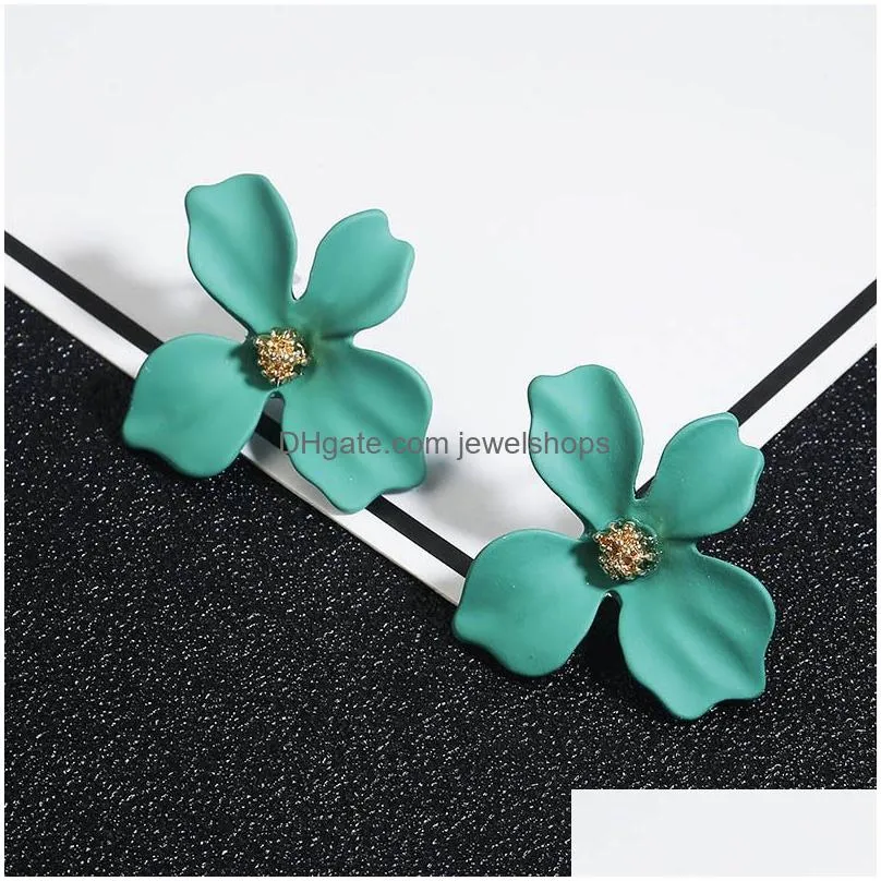 Stud Korean Cute Small Flower Stud Earrings For Women Trendy  And Sweet Statement Earring Girl 2022 Fashion Jewelry Gift Drop De Dh3N0