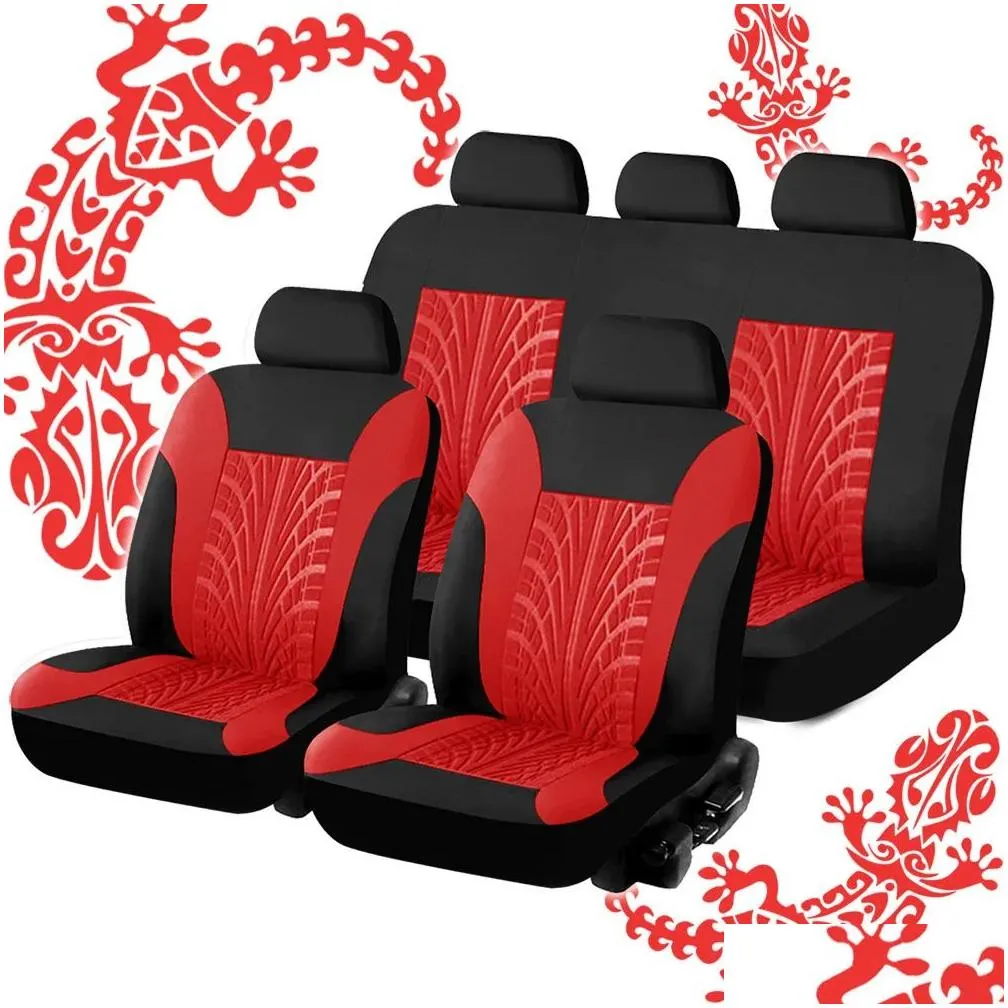 Car Seat Covers New 4/9Pcs Car Seat Ers Set Fit Most Cars Styling Protector Four Seasons Drop Delivery Automobiles Motorcycles Interio Dhk3L