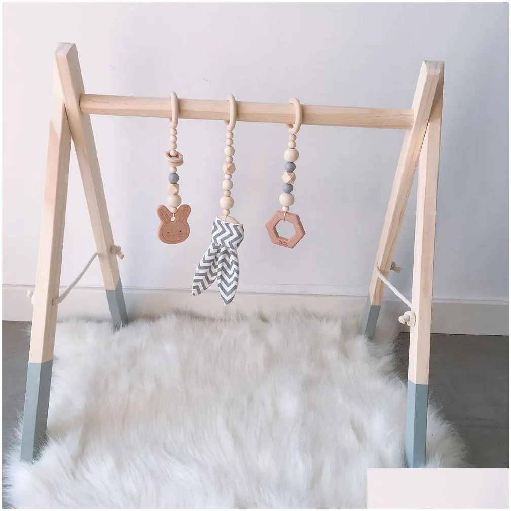 Rattles & Mobiles Rattles Mobiles Simple Wooden Born Baby Fitness Rack Kids Sensory Ring-Pl Toy Children Room Decorations Gym Wood Nor Dh0Qp