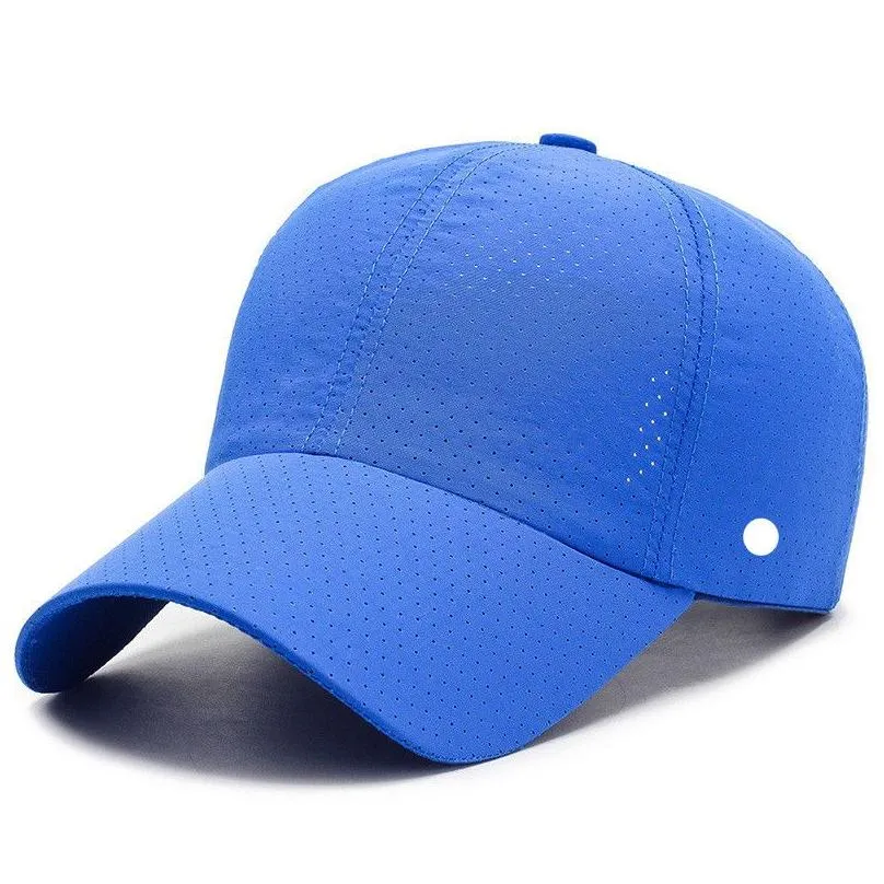 Outdoor Hats Ll Outdoor Baseball Hats Yoga Visors Ball Caps Canvas Small Hole Leisure Breathable Fashion Sun Hat For Sport Cap Strapba Dh9Kp