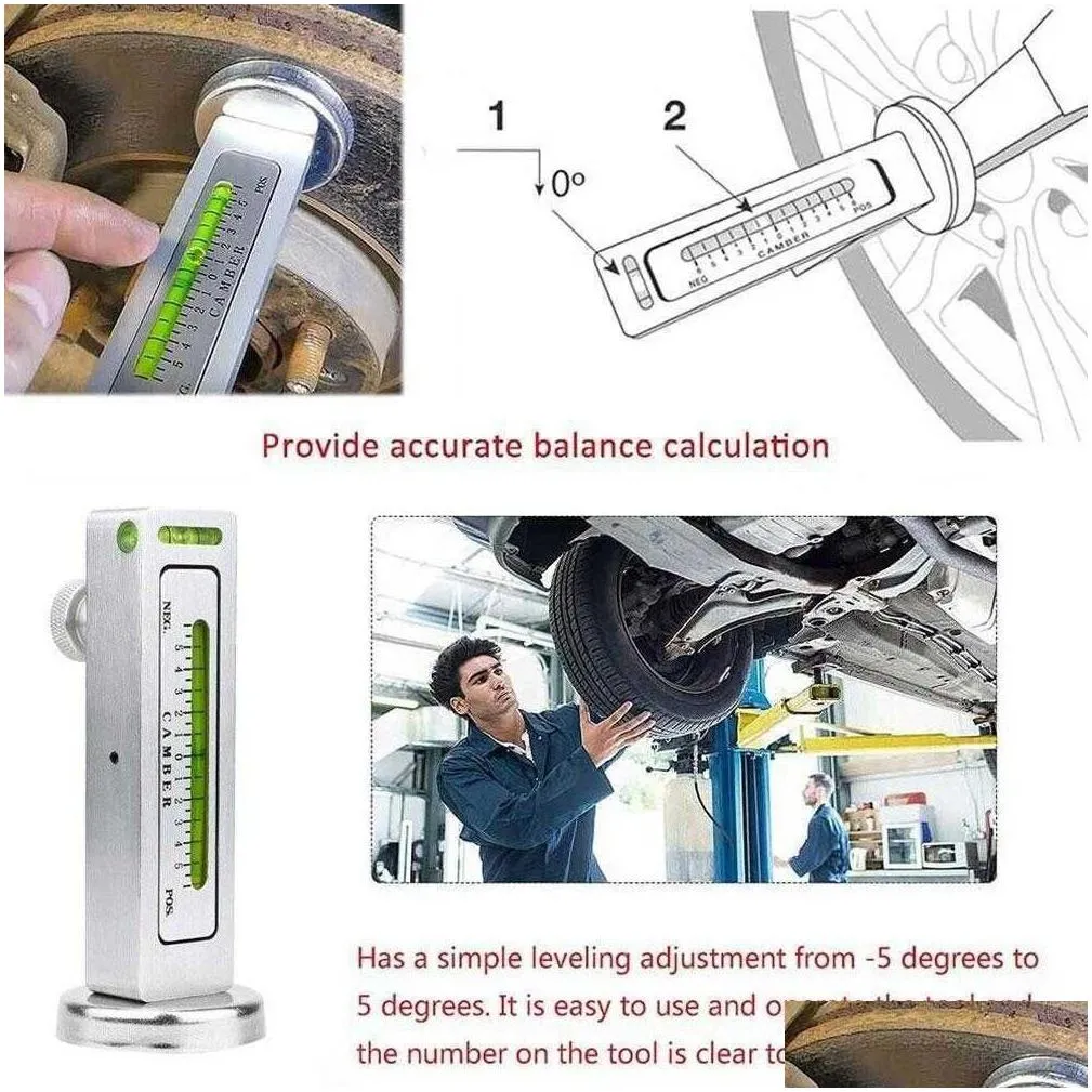 Car Other Auto Electronics Magnetic Gauge Tool Truck Camber Castor Strut Wheel Alignment Spirit Level Mobile Four-Wheel Positioning Dr Dhoyx