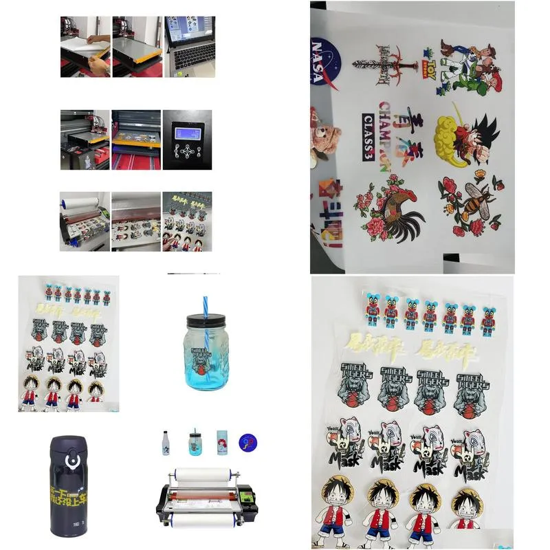 Printers A3 A4 Uv Dtf Roll Laminating Hine For Printer Film Transfer Glass Mug Bottle Drop Delivery Dh0K9