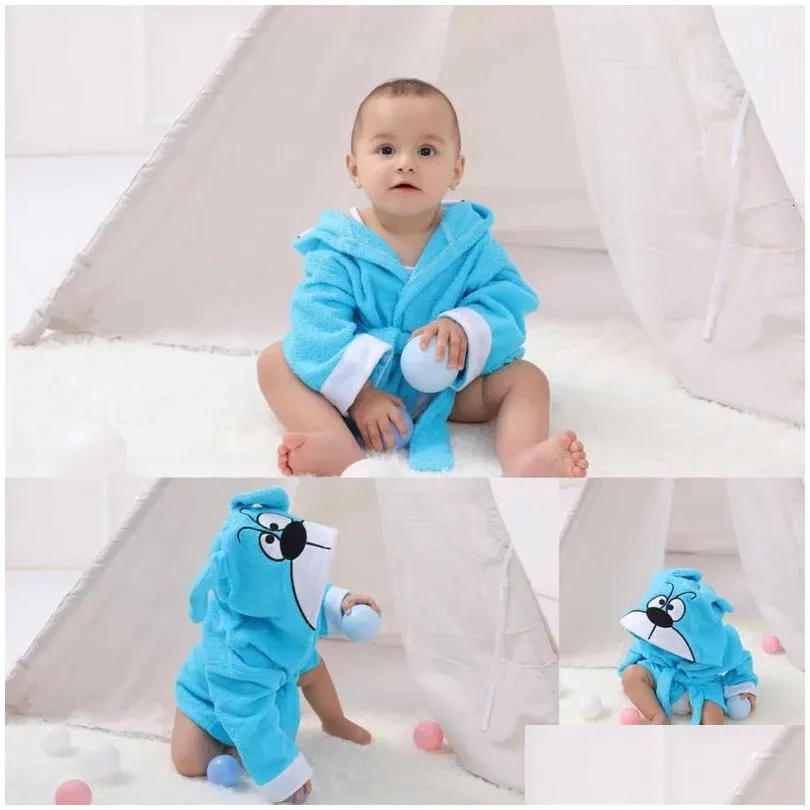 Towels & Robes Towels Robes The Premium Baby Bath Towel Cute Animal Shape Kid Hooded Receiving Blanket Bathrobe Cloak Neonatal Washclo Dha6I