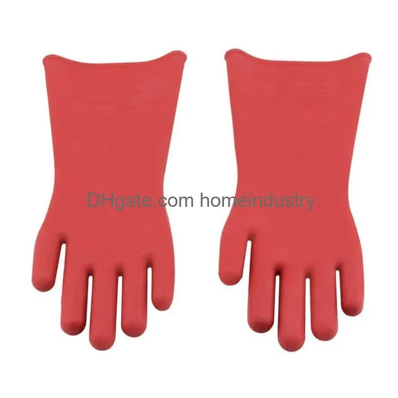 Cleaning Gloves Home Insation Gloves 12Kv High Voltage Electrical Anti Electric Labor Leakage Prevention Rubber 210622 Drop Delivery H Dh6Vs