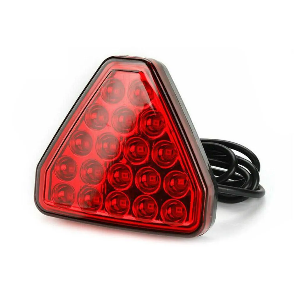 Other Interior Accessories New 12V Car F1 Style Triangle Red Led 3Rd Rear Bumper Tail Stop Strobe Light Center Brake Lights Accessorie Dh4Ez