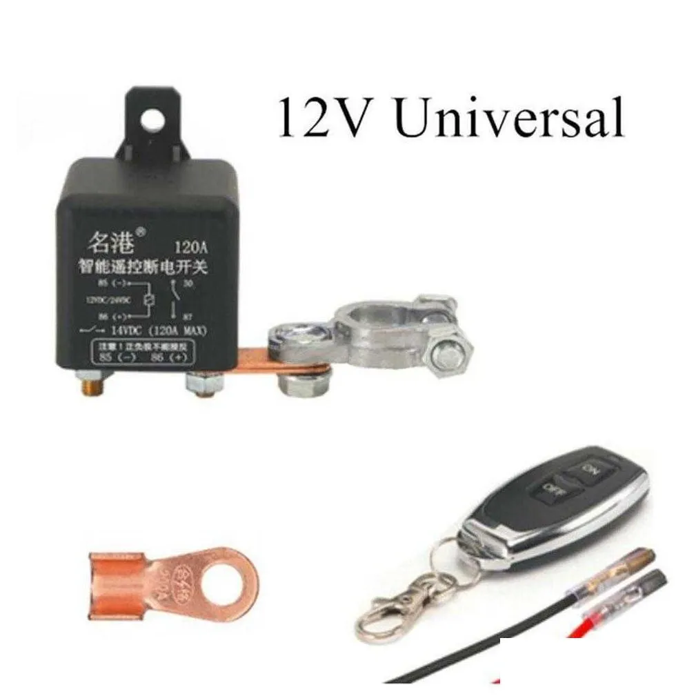 Other Auto Parts New Battery Switch Relay 12V Remote Control Disconnect Cut Off Isolator Anti-Theft With Fobs Drop Delivery Automobile Dhdcm