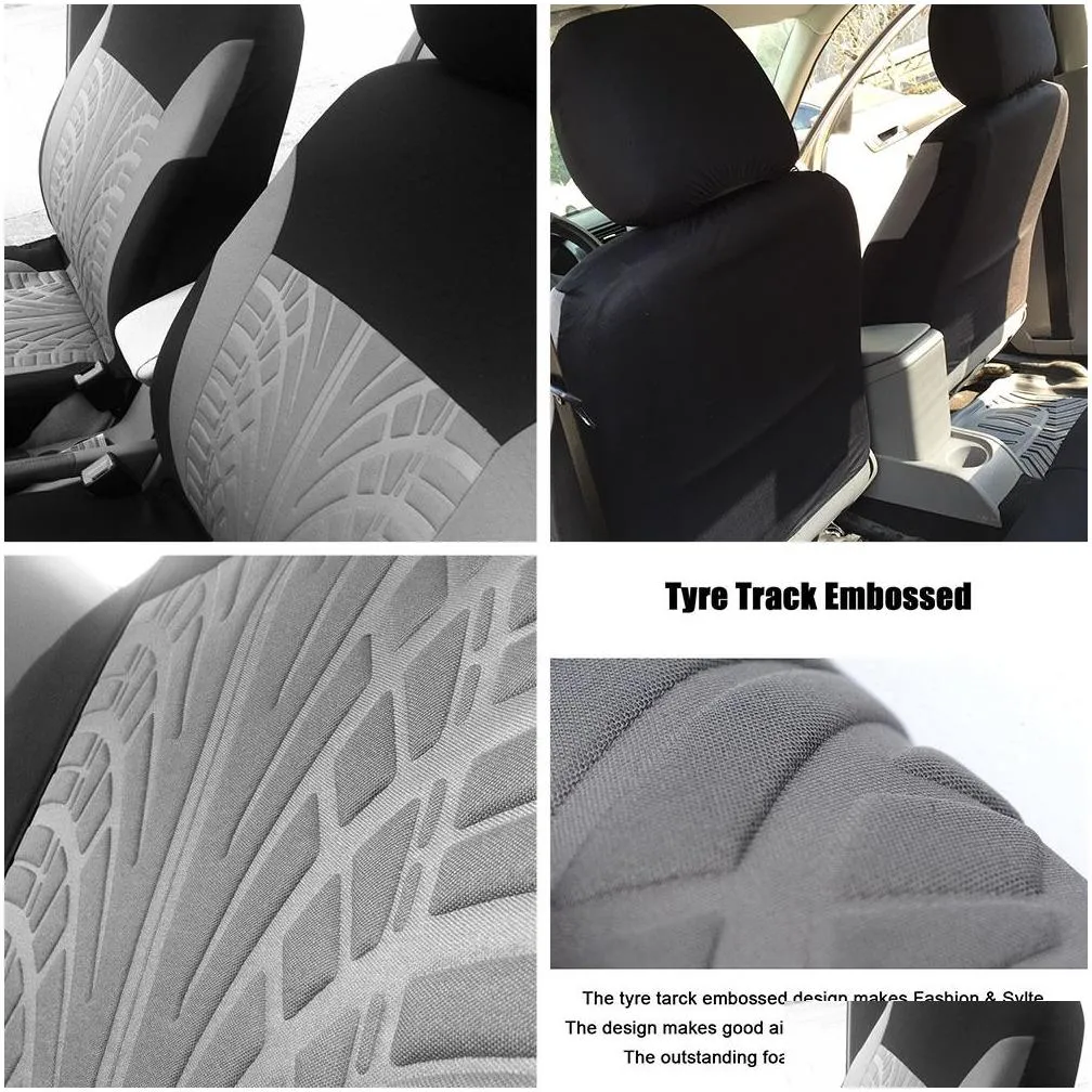 Car Seat Covers New 4/9Pcs Car Seat Ers Set Fit Most Cars Styling Protector Four Seasons Drop Delivery Automobiles Motorcycles Interio Dhk3L