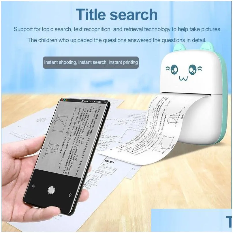 Printers C9 Portable Mini Thermal Printer Wireless Bluetooth Po For Android Label Memo Wrong Question Printing Drop Delivery Computers Dhidy