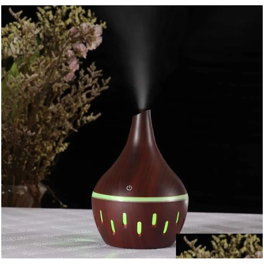 Aromatherapy Electric Aroma Diffuser  Oil Air Humidifier Trasonic Remote Control Color Led Lamp Mist Maker Home Drop Delivery Dhmrl